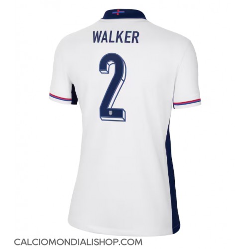 Maglie da calcio Inghilterra Kyle Walker #2 Prima Maglia Femminile Europei 2024 Manica Corta